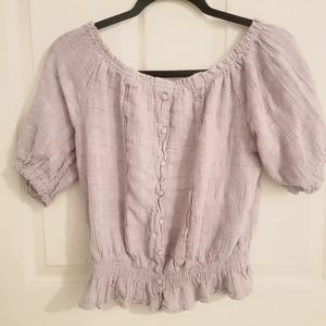 Easel Crop top Lavender size M